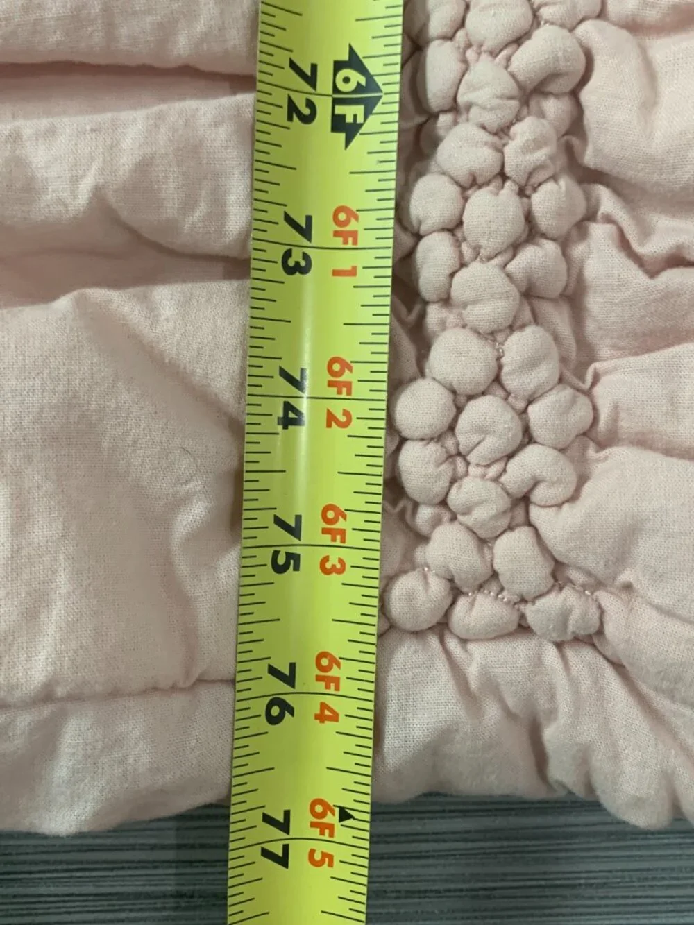 Indigo Home Inc Queen Duvet Cover Salmon Pink Ruffle Ruched Smocked Cotton Blend